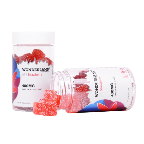 Wonderland D8 Gummies Strawberry Fruit Flavor