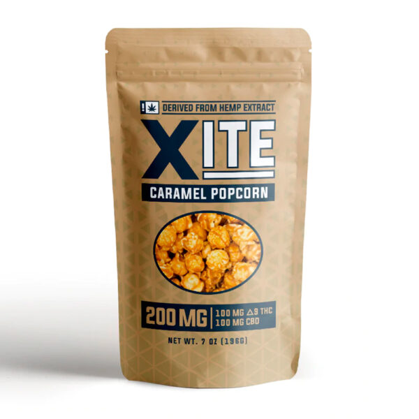 xite d9 thc caramel popcorn by Hemped NYC