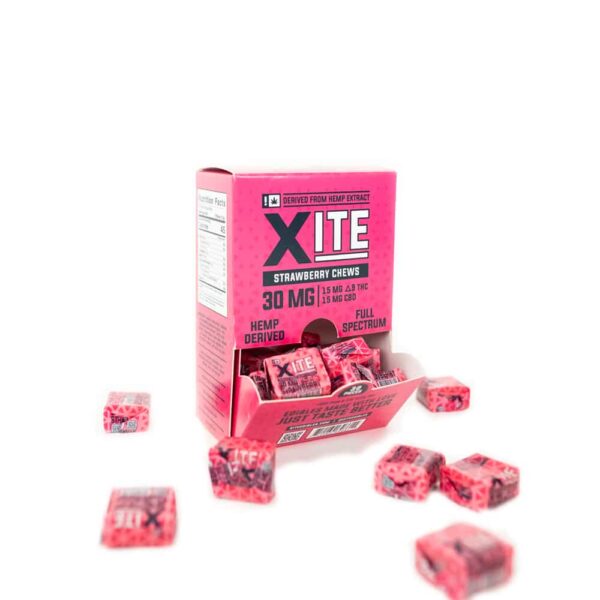 Xite Delta 9 THC Gummies Chews Edibles Strawberry